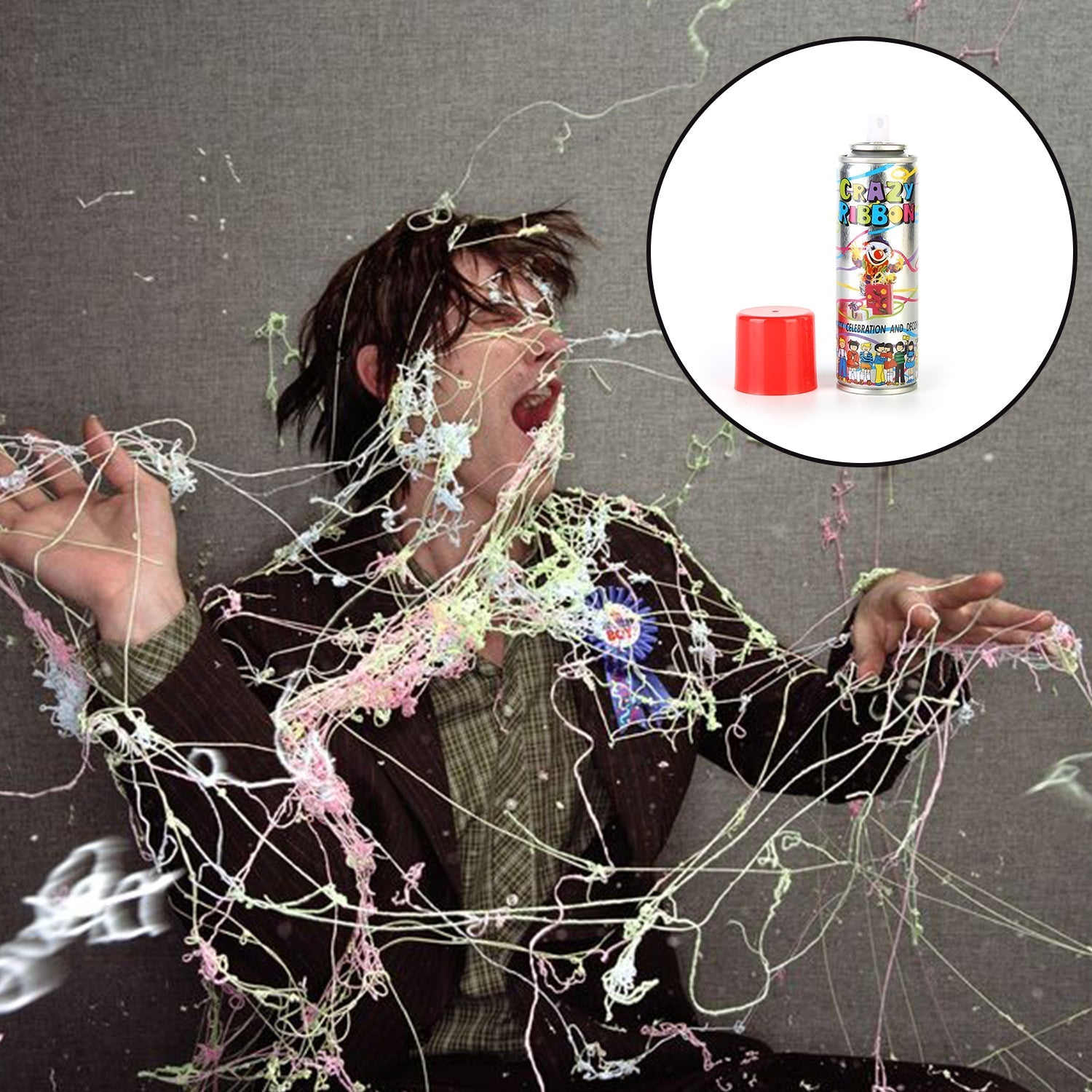 8082 Party Crazy Ribbon Spray used while doing parties and get-together celebrations and can be used by all kinds of people. freeshipping - DeoDap 8082 Party Crazy Ribbon Spray used while doing parties and get-together celebrations and can be used by all kinds of people. freeshipping - DeoDap